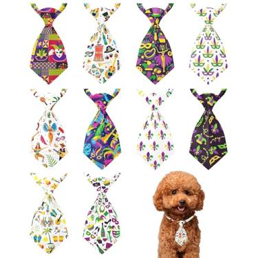 Imagem de PET SHOW Pacote com 10 gravatas para cães pequenos carnaval para cães, gatos, gravatas borboletas, meninas, meninos, animais de estimação, acessórios para fantasias de férias ajustáveis, lembrancinha