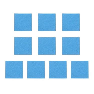 Imagem de HARFINGTON 10 esponjas de limpeza de ferro de solda 6 cm x 6 cm esponja de substituição de alta temperatura para limpeza de soldagem ponta de ferro de solda, azul