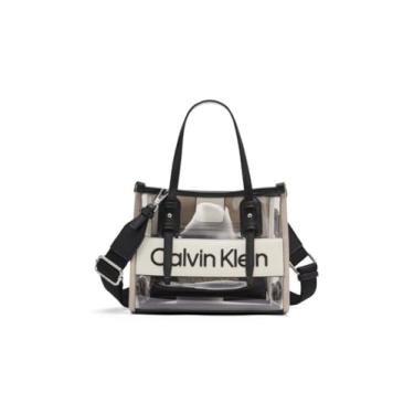 Imagem de Calvin Klein Mini bolsa transversal essencial moderna, Neutro/Preto Multi, One Size