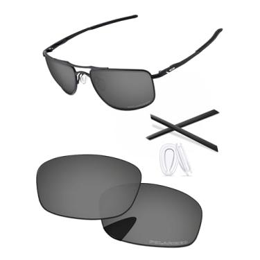 Imagem de PapaViva Lentes de reposição para óculos de sol Oakley Gauge 8 L OO4124 62 mm preto cromado polarizado