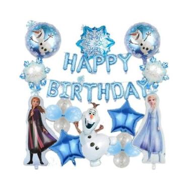 Imagem de Conjunto De Decoração De Festa De Aniversário Frozen Anna Elsa Olaf Co
