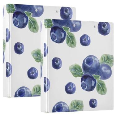 Imagem de Fichários personalizados de mirtilo natural fresco de 3,8 cm, 3 anéis, 200 folhas, portfólio, anel, impressão, anel redondo, fichário de apresentação, 31,5 x 27 x 6 cm, 1 pacote