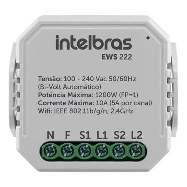 Imagem de Mini Controlador Smart Ews222 2 Interruptor Wi-fi Intelbras