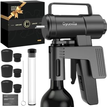 Imagem de Economizador automático de vinho com aerador integrado e vácuo de vedação de cortiça – Mantém o vinho aberto fresco por mais de 35 dias, design de botão único sem complicações, solução de preservação