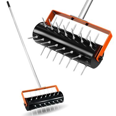 Imagem de Failenfeivp Rolling Lawn Aerator Tool,Heavy Duty Manual Aerator Tool,Easy-to-Assemble Lawn Aerator Tool, Manual Rolling Aerator Lawn for Yard Garden.L (Ordinary)