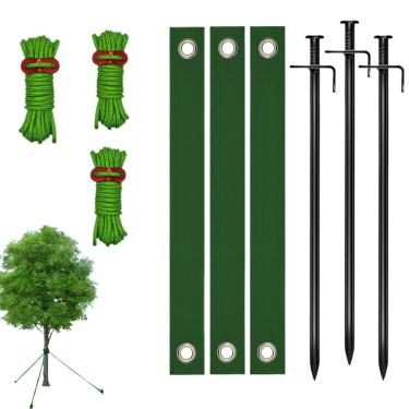 Imagem de Estacas e Suportes para Árvores,Nadruk Z Wzorem Serca | Kit de Correção de Inclinação de Plantas,Para Jardim Relvado Estufa Pátio Vedação Treliça e Paisagismo
