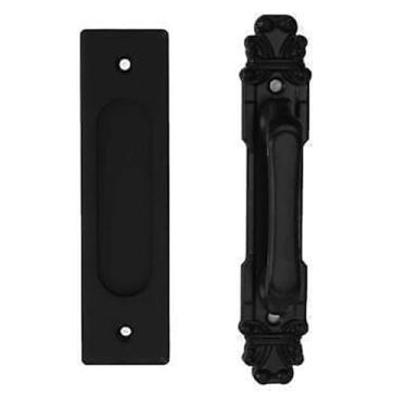 Imagem de Ainoli maçaneta deslizante para porta de celeiro, moderna, simples, puxador para portas, garagens, portas deslizantes, armários e gavetas, preto