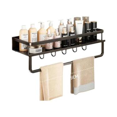 Imagem de Prateleira De Canto Amarela E Branca Para Banheiro, Organizador De Sha