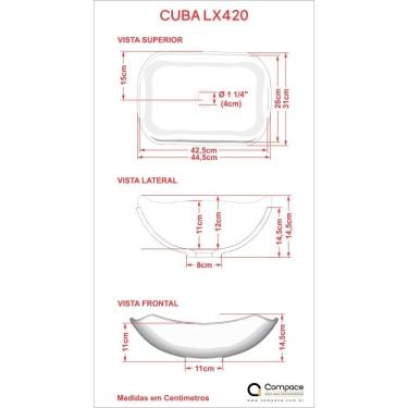 Imagem de Conjunto para Banheiro Gabinete com Cuba L42 e Espelheira 601w Metrópole Compace Snow