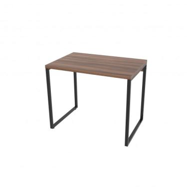 Imagem de Mesa para Escritório Office Estilo Industrial 90cm Kuadra Compace Nogal