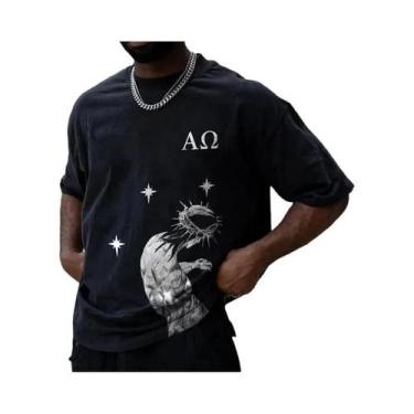 Imagem de Camiseta Masculina Y2K Oversize Com Estampa Gráfica JoJo Vintage De Ma