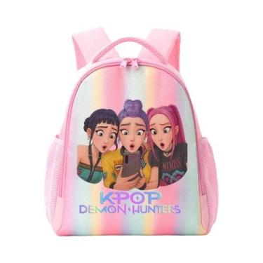 Imagem de Mochila Rainbow K-Pop Demon Hunters Para Crianças, Bolsa Escolar De An