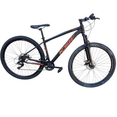 Imagem de Bicicleta Aro 29 KSW XLT 24 V MTB Index Disco Mecânico Suspensão 80mm Unissex (Preto/Laranja, 15)