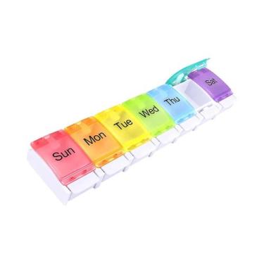 Imagem de Organizador Semanal De Comprimidos Amigo Da Artrite Livre De BPA Caixa