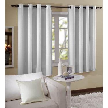 Imagem de Cortina Blackout Sala/Quarto em Tecido  2,00 x 1,80 Branca  Admirare