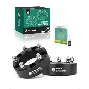 Imagem de YHTAUTO Espaçadores de roda 5 x 5,5 cm compatíveis com Chevrolet, modelos Suzuki, rastreador, rastreador geográfico, espaçadores de pneu Vitara com pinos de grau M12 x 1,25 e 12,9, furo de cubo de 108