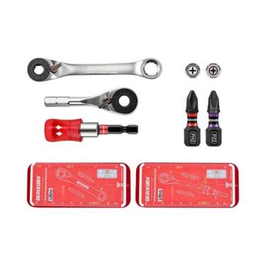 Imagem de Conjunto De Chaves De Fenda Mini Ratchet Mistas S2 Com Suporte Magnéti