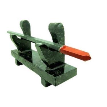 Imagem de Varinha Ponta de JASPE VERMELHO Corpo Pedra Natural Árdosia - Cristais