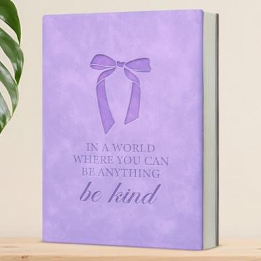 Imagem de Caderno Coquette Bow Inspirational Gifts for Women, Girly Preppy Be Kind Journal Caderno de escrita motivacional, roxo