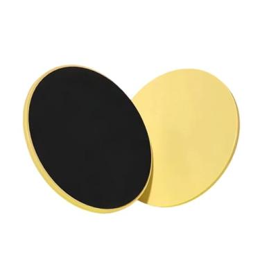 Imagem de YIJU Conjunto de 2 Discos Deslizantes para Exercícios de Core, Leves e Adequados para Pilates, Academia em Casa e para Homens Mulheres, Amarelo