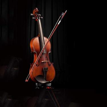 Imagem de Lss9azznmm Roupa de violino de pupila tamanho completo por violinos - estojo de transporte e acessórios incluídos madeira de bordo maciça e acessórios de ébano para violino exame de iniciante feito à