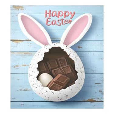 Imagem de Qilmy Capa magnética para máquina de lavar louça, ovos de páscoa, 58 x 66 cm, capa decorativa para geladeira para porta frontal, adesivo magnético, máquina de lavar, painel de geladeira, decalque para