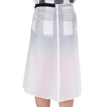 Imagem de Asixxsix Saia de Chuva, Nylon Revestido de Silicone à Prova de Chuva Cintura Ajustável à Prova de 23,6-39,3 Polegadas, Com Cinto Seguro e Costuras Seladas, para Mochila (Branca)