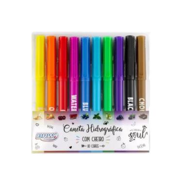 Imagem de Caneta Hidrográfica Com Cheiro 10 Cores - Brw