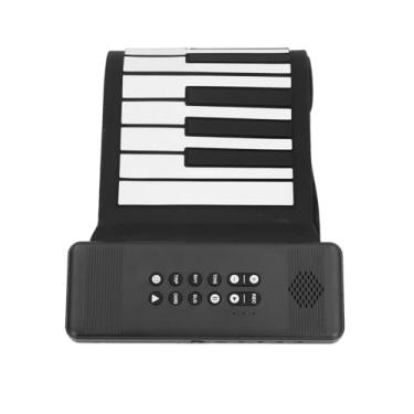 Imagem de Piano de Teclado Roll Up, Piano de Rolo Manual de 88 Teclas 128 Tons USB MIDI BT Piano Dobrável Portátil Piano de Viagem Piano de Teclado Portátil Piano Dobrável Com