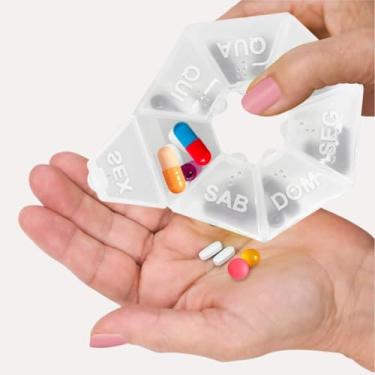 Imagem de Kit 02 Porta Comprimidos Semanal 7 Dias | Organizador de Remédios Compacto e Seguro