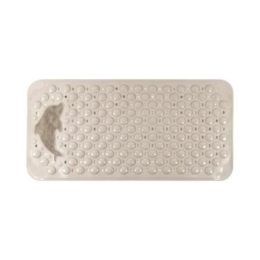 Imagem de Tapete De Banho Antiderrapante Dolphin 35x70cm PVC Retangular Para Ban