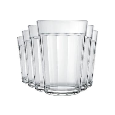 Imagem de Jogo 6 Copos de Vidro Americano Tradicional Nadir Figueiredo 190ml Cerveja Boteco Bar