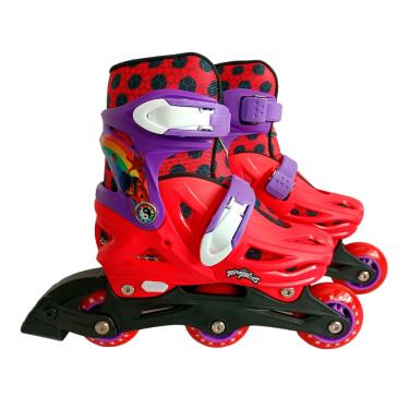 Imagem de Patins Inline 2 Em 1 Tam 31-34 Miraculous Ladybug Multikids