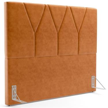 Imagem de Cabeceira Cama Box Casal Queen 160 Cm Aurora W01 Couríssimo Canela - Lyam Decor