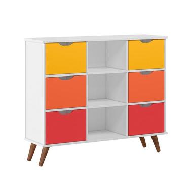 Imagem de Nicho Organizador C/ 6 Gavetas Q01 Branco/Colorido
