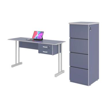 Imagem de Kit Gaveteiro E Escrivaninha Miuthu Azul