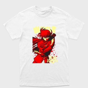 Imagem de Camiseta branca YuYu Hakusho  Kurama Youko Vermelho sangue Tamanho:G5T
