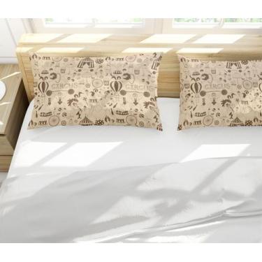 Imagem de Par de Fronhas Estampa Circo Vintage - Fabrika de Festa