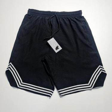 Imagem de Bermuda Masculino Listrado Para Academia Treino Esportivo e Casual - K