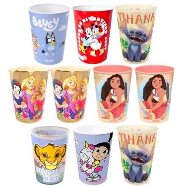 Imagem de Kit 10 Copo Minions Minnie Agnes Moana e Princesas para Base Ovos De P