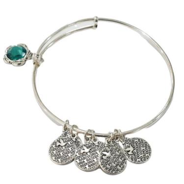 Imagem de Bracelete Prata Fio Com 7 Dons E Chaton