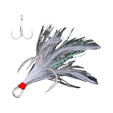 Imagem de Conjunto De Anzóis Triplos Afiados Com Ponta De Pena 20 Peças 1-10  Ki