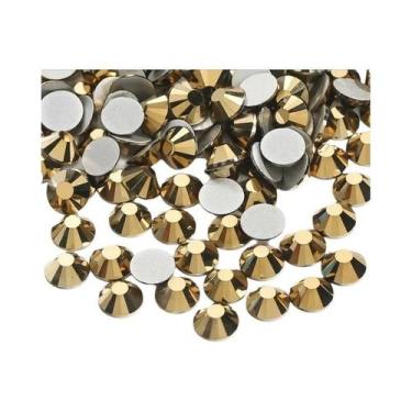 Imagem de Decorações De Unhas 3D Em Ouro, Prata E Hematita, Strass De Base Plana