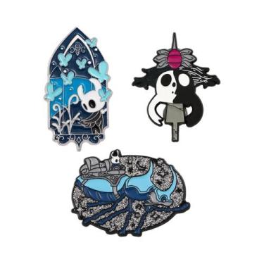 Imagem de Broche De Metal Esmaltado Anime Hollow Knight Bone Nail Brooch Pure Na