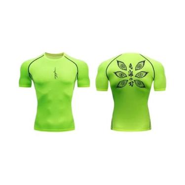 Imagem de Camiseta De Compressão Masculina Com Estampa Gráfica De Secagem Rápida
