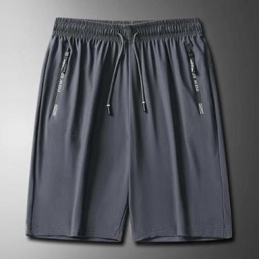 Imagem de Shorts Masculinos De Secagem Rápida Para Corrida E Academia Com Bolso 