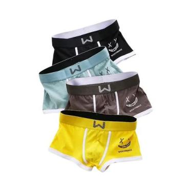 Imagem de Cuecas Boxer Masculinas De Algodão Respirável Com Design U-Convexo E E