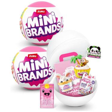 Imagem de Mini Brands Kawaii Capsule ZURU Kit 2 Unidades Miniaturas Surpresa Temática Japonesa, Scented, Slime Interativo, Plástico, Colecionável