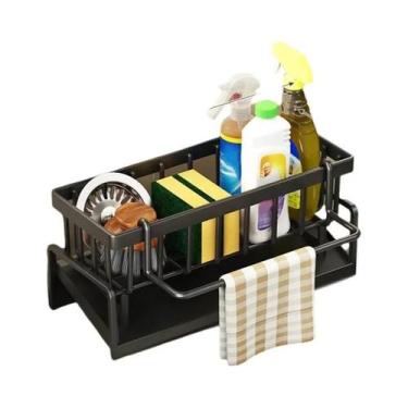 Imagem de Organizador De Drenagem Para Pia De Cozinha Em Aço Inoxidável Multifun