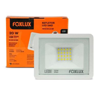 Imagem de Refletor Led Foxlux Bivolt 20w 6500k Branco